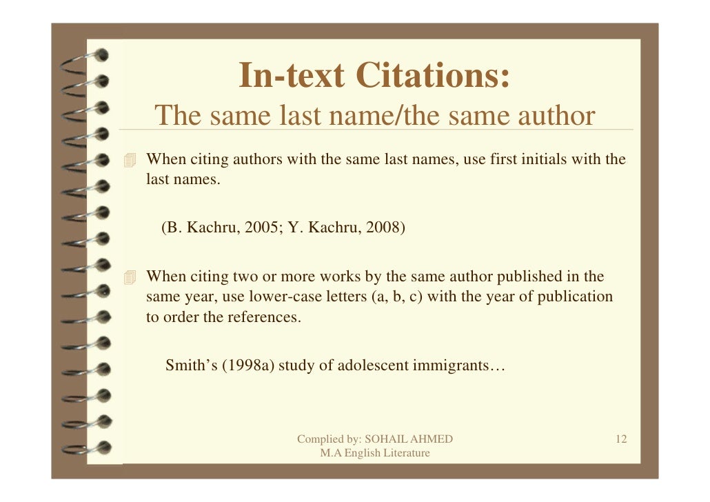 citing authors with the same last name