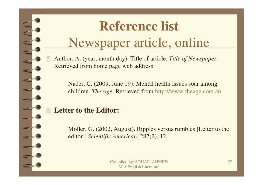 How To Cite News Article Apa Yerat