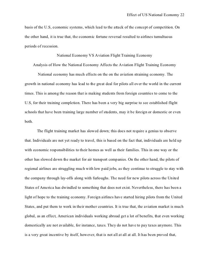 Essay on recession