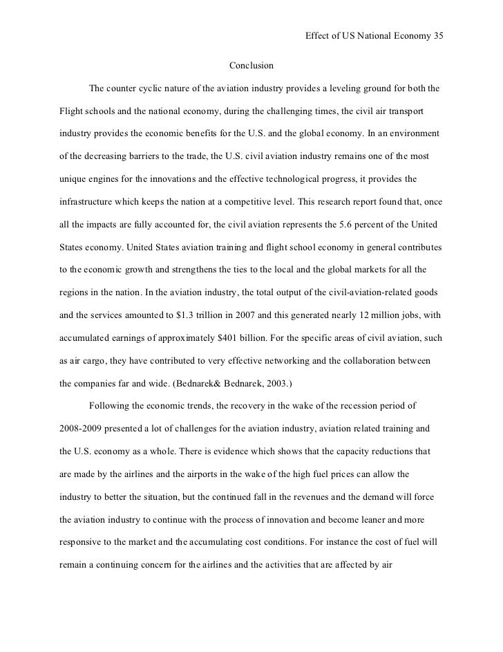 Apa Style Research Paper Effect Of Us National Economy On Us Flight