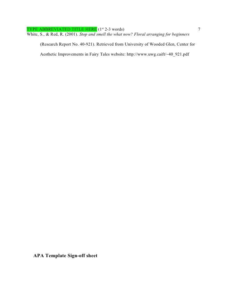 apa format template free download