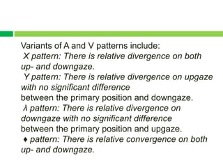 A-V pattern strabismus | PPTX