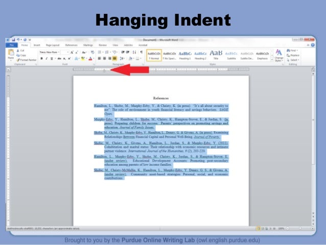 apa tutorial hanging indent apa format