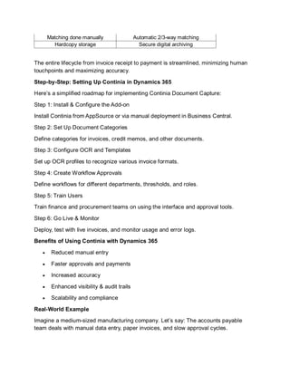 Automating Accounts Payable in Dynamics 365 | PDF