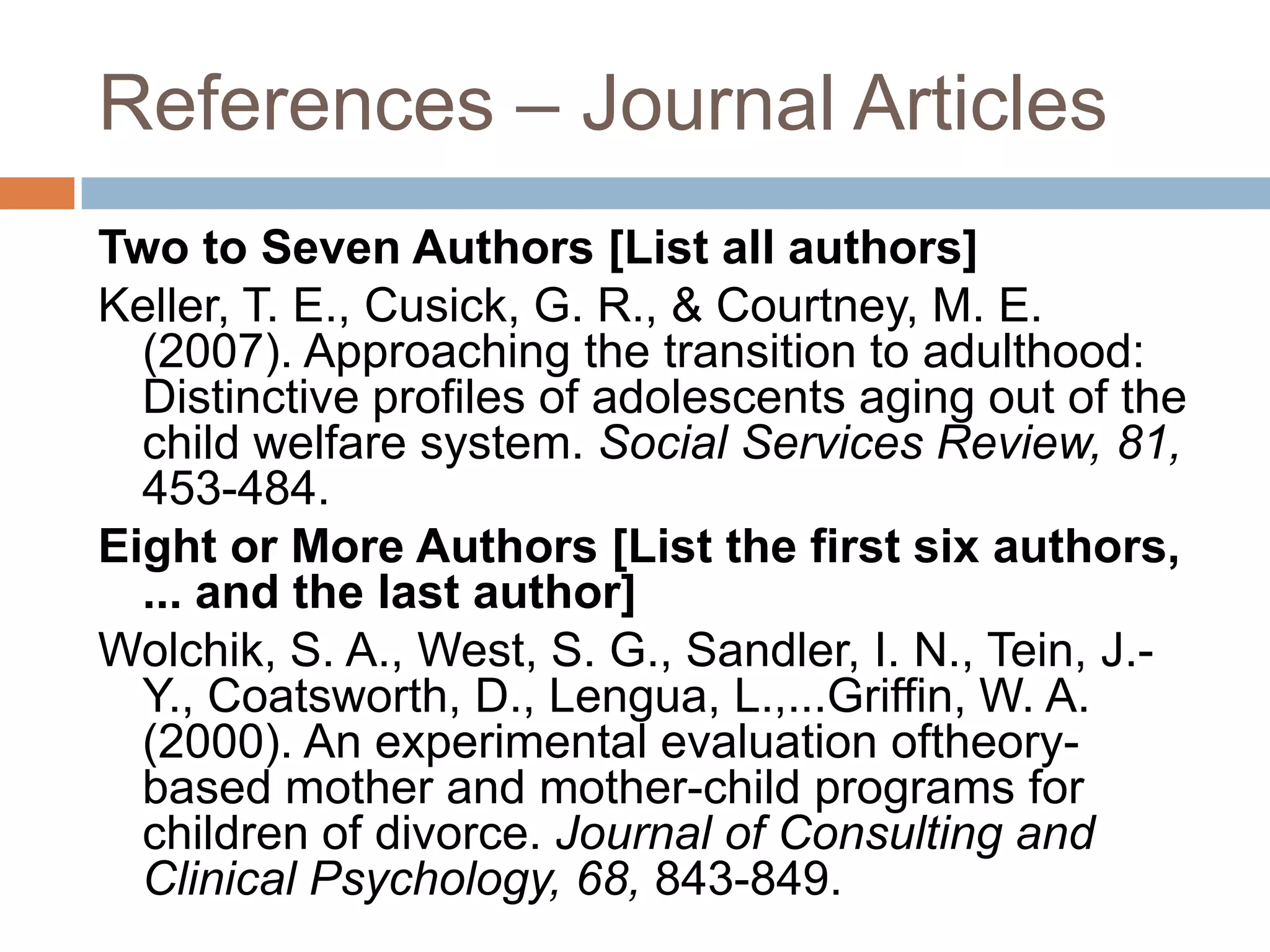 References - BooksGeneral FormAuthor, A. A. (Year). Title of work. Location: Publisher.One AuthorAlexie, S. (1992). The business of fancy dancing: Stories and poems. Brooklyn, NY: Hang Loose Press.