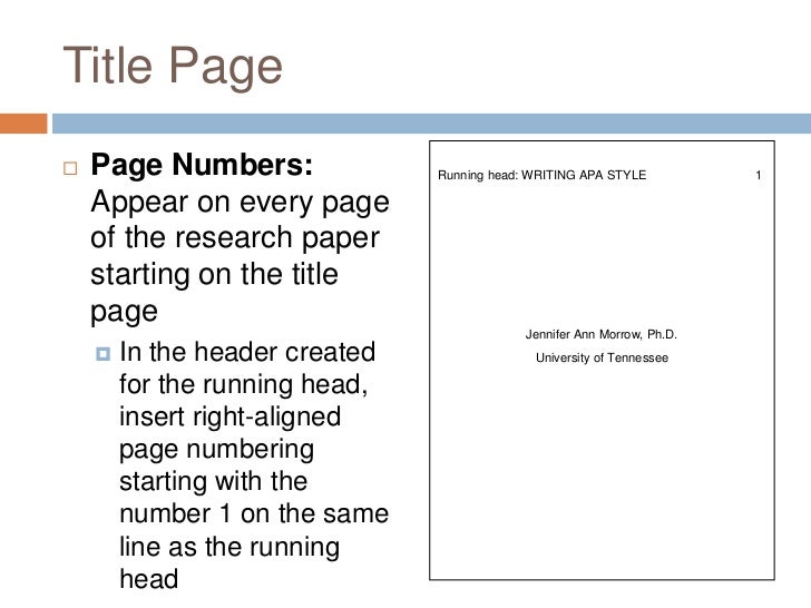 apa version 6 quick guide apa format running head on every page