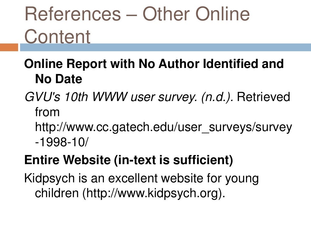 APA Version 6 Quick Guide