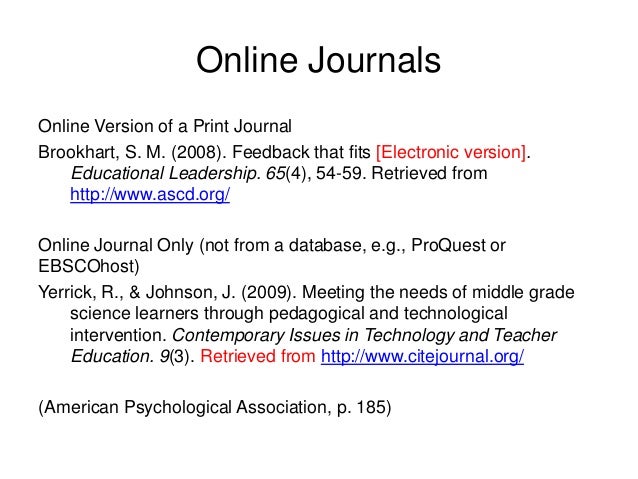 APA Web Documents 6th Ed.