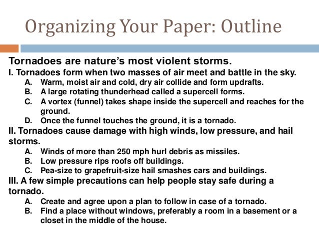 How would you write a paper on tornado