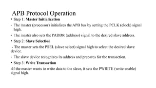 Amba protocol and also known as apb protocol | PPTX