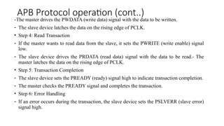 Amba protocol and also known as apb protocol | PPTX