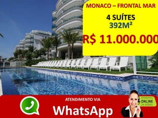 MONACO – FRONTAL MAR
4 SUÍTES
392M²
R$ 11.000.000
ATENDIMENTO VIA
WhatsApp
 
