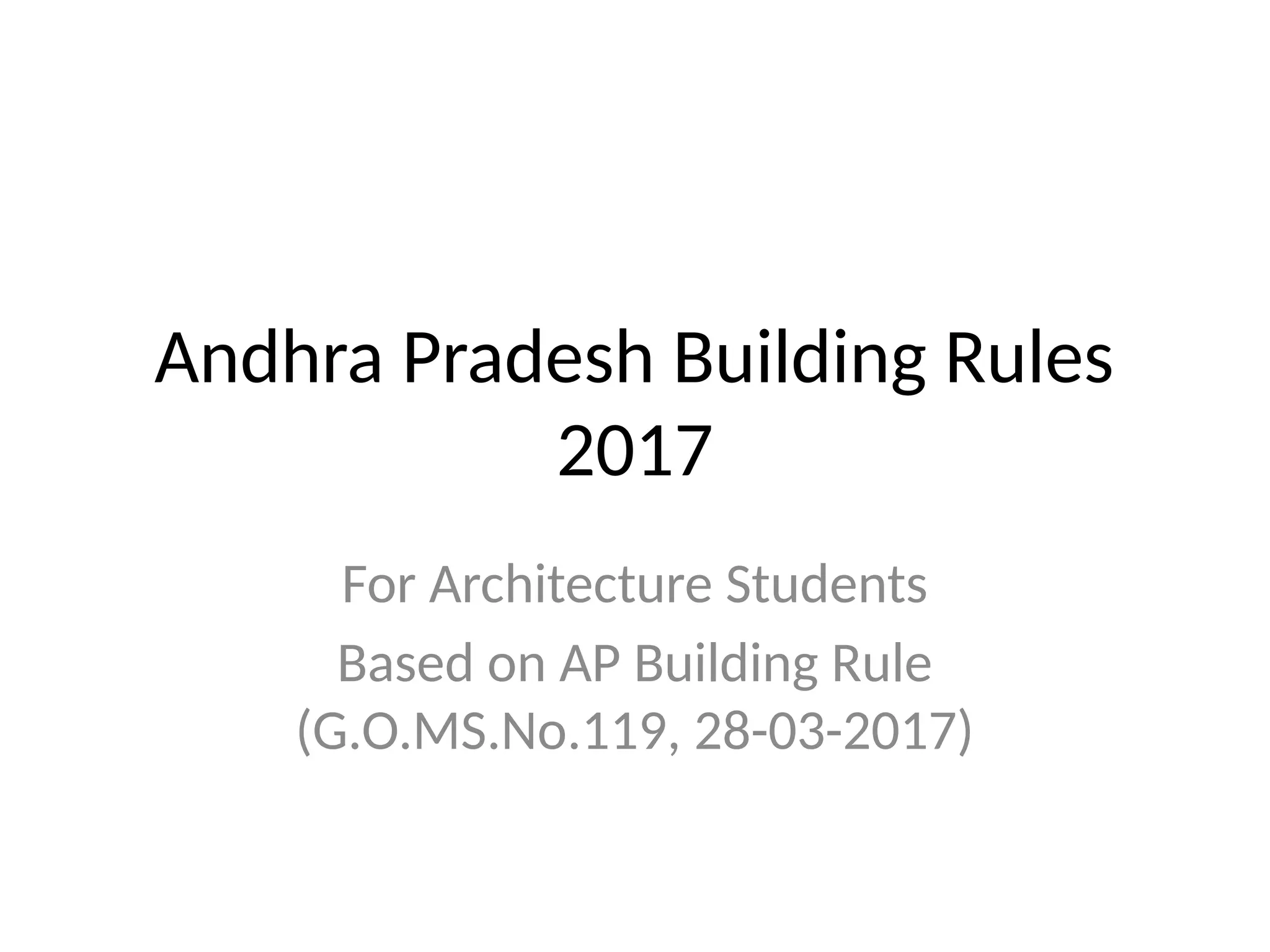 Andhra Pradesh Building Rules 2017_Based on AP Building Rule (G.O.MS.No ...