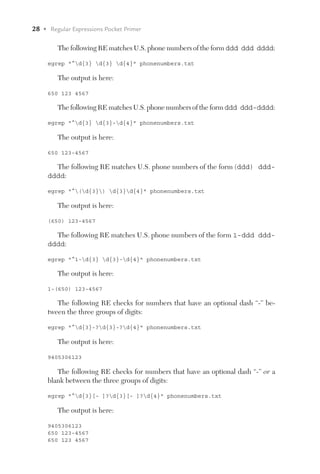 Regular Expressions: Pocket Primer by Campesato | PDF
