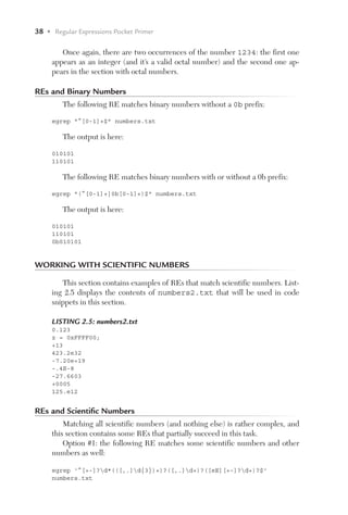 Regular Expressions: Pocket Primer by Campesato | PDF