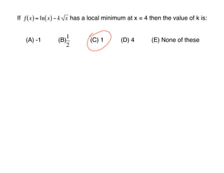 AP Calculus January 5, 2009