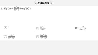 AP Calculus AB Unit 3 Lesson 4 composite function, implicit and inverse ...