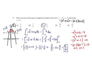 Ap calculus bc integration multiple choice practice solutions | PPT