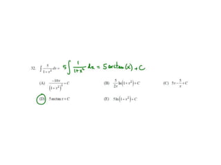 Ap calculus bc integration multiple choice practice solutions | PPT