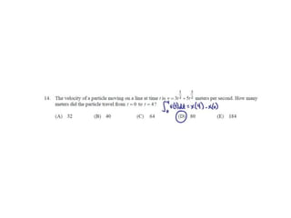 Ap calculus bc integration multiple choice practice solutions