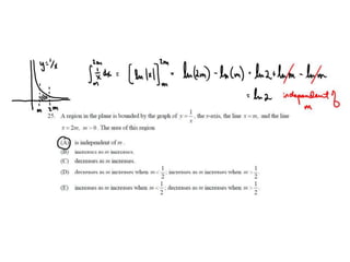 Ap calculus bc integration multiple choice practice solutions