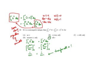 Ap calculus bc integration multiple choice practice solutions | PPT
