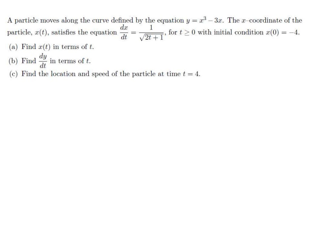 AP Calculus BC parametric, vector frq