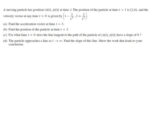 Ap Calculus Bc Parametric Vector Frq
