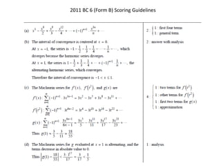2011 BC 6 (Form B) Scoring Guidelines
 