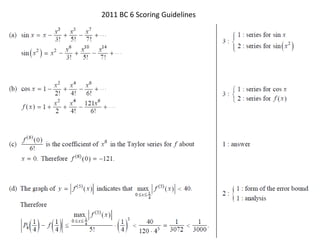 2011 BC 6 Scoring Guidelines
 