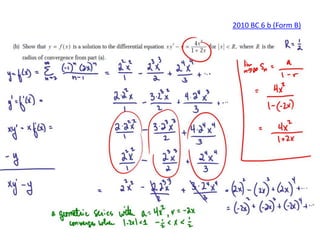 AP Calculus BC Series FRQ Solutions | PPT