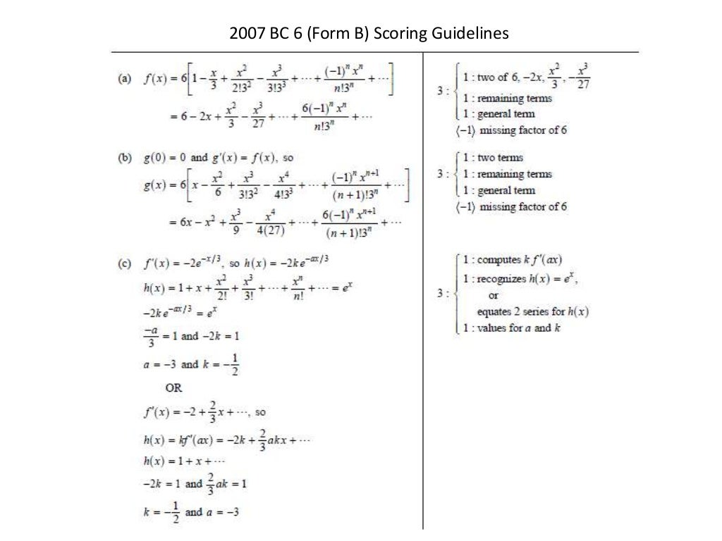 AP Calculus BC Series FRQ Solutions