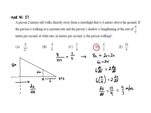Ap calculus related rates mc