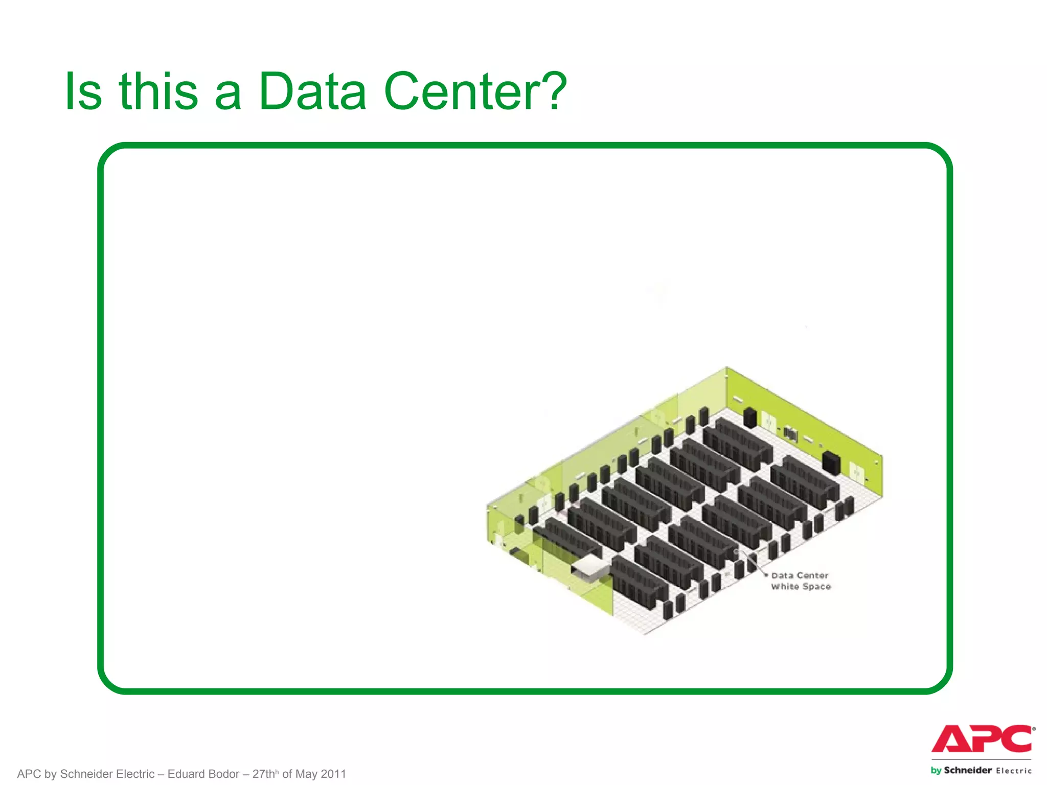 Is this a Data Center?




APC by Schneider Electric – Eduard Bodor – 27thh of May 2011
 