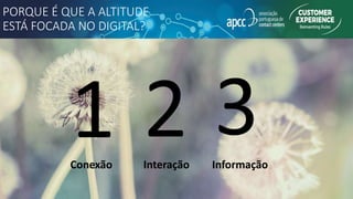 PORQUE É QUE A ALTITUDE
ESTÁ FOCADA NO DIGITAL?
Conexão InformaçãoInteração
 