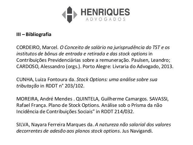 Conceito de stock options