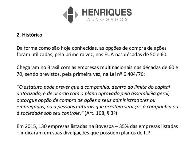 Conceito de stock options