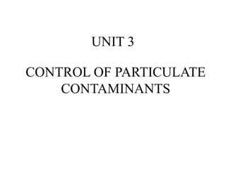 AIR POLLUTION AND CONTROL ENGINEERING UNIT 3 | PPTX