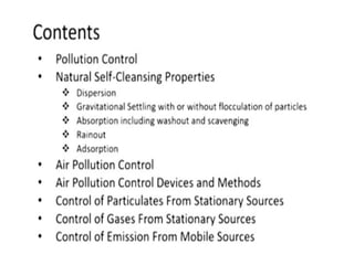 AIR POLLUTION AND CONTROL ENGINEERING UNIT 3 | PPTX