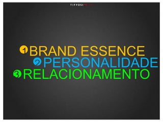 BRAND ESSENCE1PERSONALIDADE2RELACIONAMENTO3