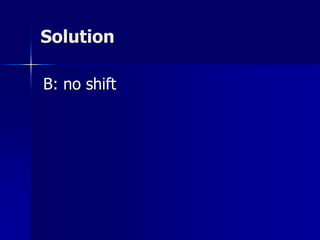 Solution
B: no shift
 
