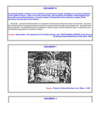 Ap chapter 12 second great awakening dbq | PDF