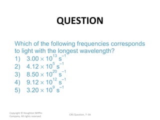 QUESTION Copyright  © Houghton Mifflin Company. All rights reserved. CRS Question, 7 – 