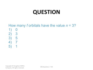 QUESTION Copyright  © Houghton Mifflin Company. All rights reserved. CRS Question, 7 – 
