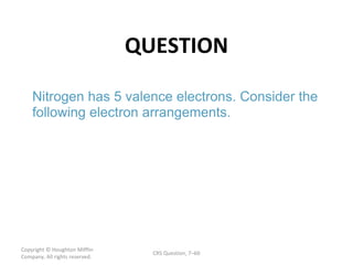 QUESTION Copyright  © Houghton Mifflin Company. All rights reserved. CRS Question, 7 – 