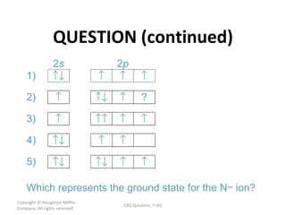 QUESTION (continued) Copyright  © Houghton Mifflin Company. All rights reserved. CRS Question, 7 – 