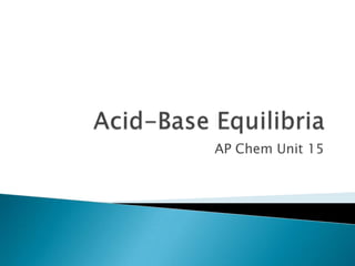 AP Chem Unit 15
 