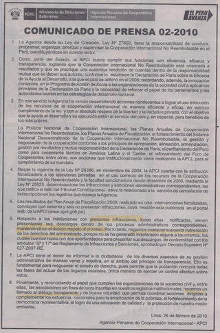 Comunicado Apci