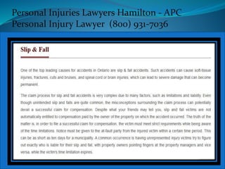 Personal Injuries Lawyers Hamilton - APC
Personal Injury Lawyer (800) 931-7036
 
