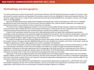 131313
Demographic	background	of	participants	
www.communicationmonitor.asia /	Macnamara et	al.	2017	/	n =	1,306	communica...